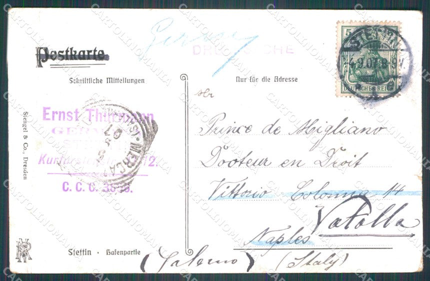 Polen Szczecin Stettin CREASED AK ansichtskarten XC8060 – retro