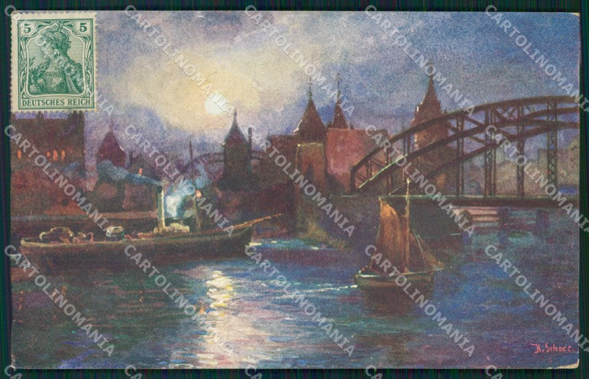 Polen Szczecin Stettin Bahnhofsbrucke AK ansichtskarten XC8063 – fronte