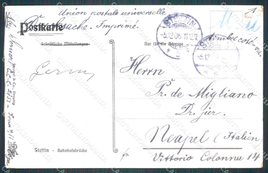 Polen Szczecin Stettin Bahnhofsbrucke AK ansichtskarten XC8063 – retro