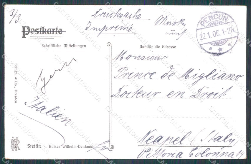Polen Szczecin Stettin Kaiser Wilhelm Denkmal AK ansichtskarten XC8066 – retro