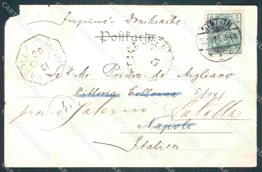 Polen Szczecin Stettin Manzelbrunnen und Rathaus TEARED AK ansichtskarten XC8068 – retro