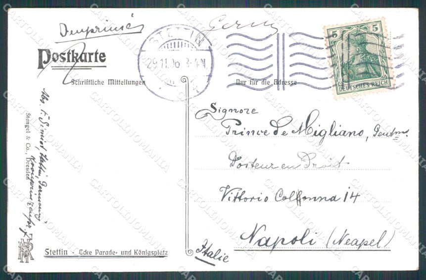 Polen Szczecin Stettin Ecke Parade und Konigsplatz AK ansichtskarten XC8071 – retro