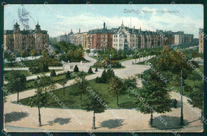 Polen Szczecin Stettin Kaiser Wilhelmplatz TEAR AK ansichtskarten XC8076 – fronte