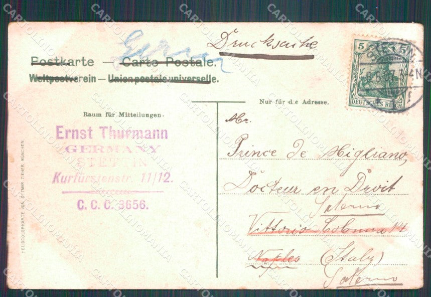 Polen Szczecin Stettin Kaiser Wilhelmplatz TEAR AK ansichtskarten XC8076 – retro