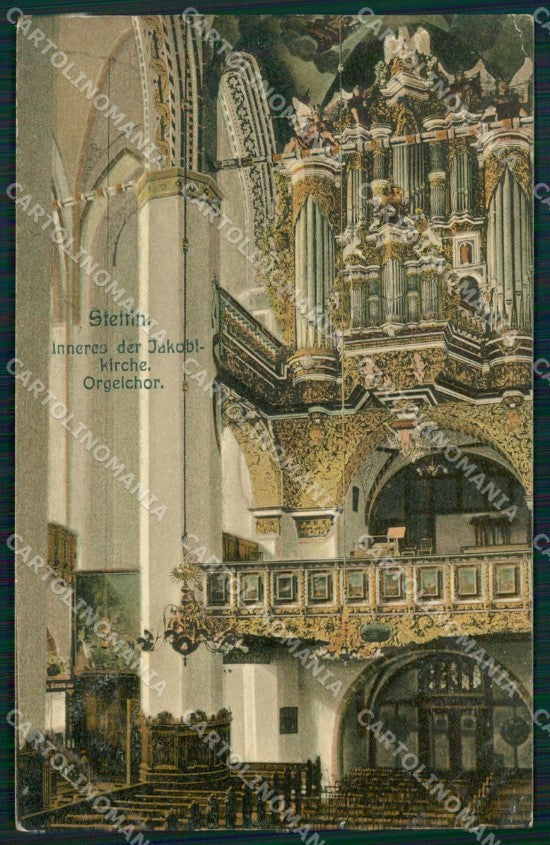 Polen Szczecin Stettin Jakobi Kirche Orgelchor Organo AK ansichtskarten XC8077 – fronte