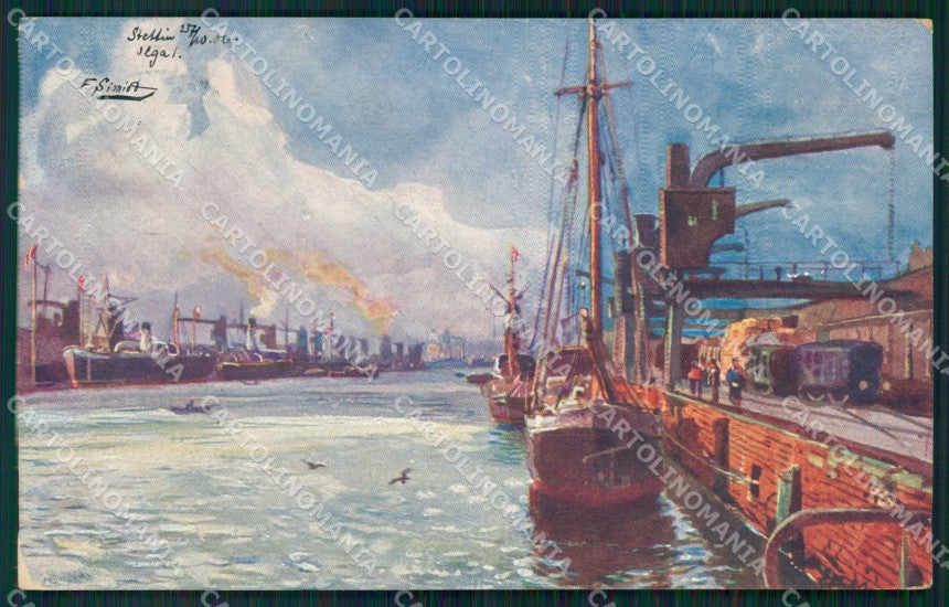 Polen Szczecin Stettin Freihafen AK ansichtskarten XC8086 – fronte