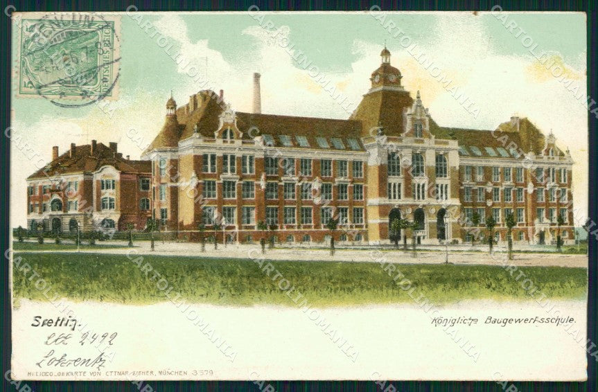 Polen Szczecin Stettin Konigliche Baugewerksschule AK ansichtskarten XC8093 – fronte