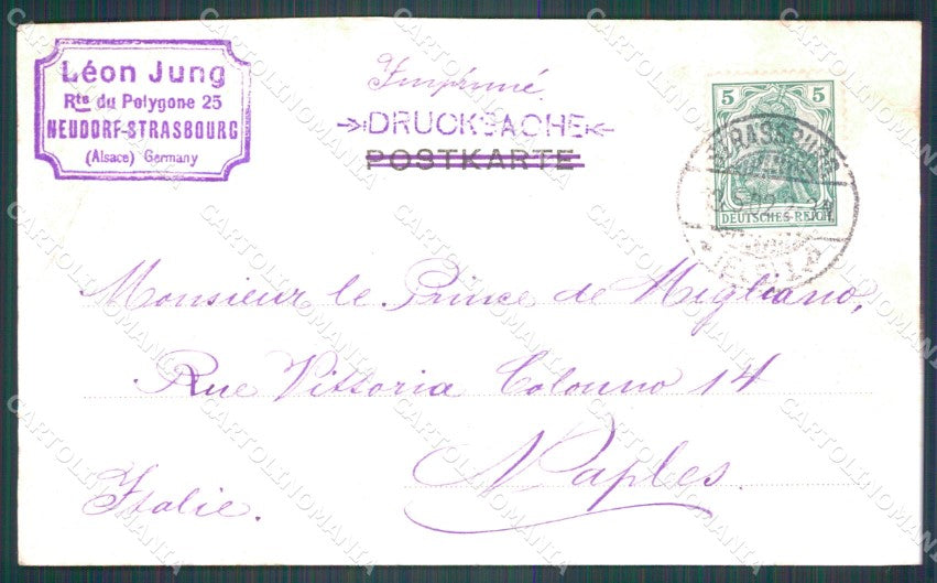 France Alsace Strassburg Gutenbergdenkmal CREASED AK ansichtskarten XC8103 – retro