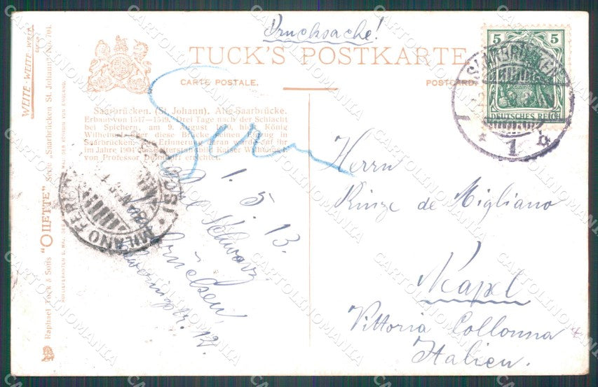 Deutschland Saarland Saarbrucken Raphael Tuck 704 AK ansichtskarten XC8125 – retro