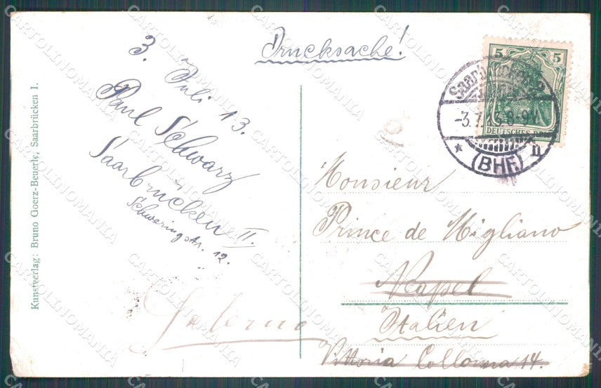 Deutschland Saarland Saarbrucken CORNER CREASED AK ansichtskarten XC8127 – retro