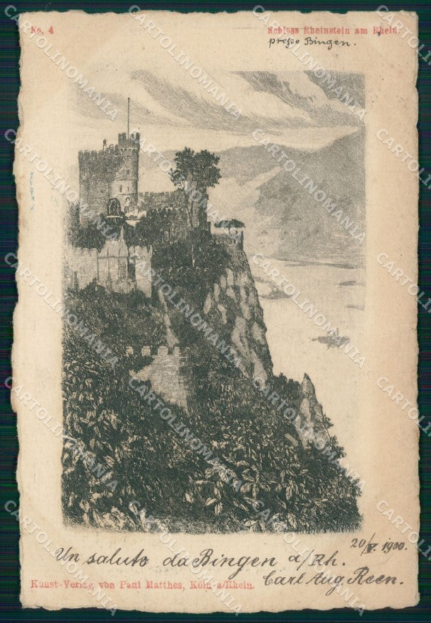 Deutschland Rheinland Pfalz Bingen am Rhein Schloss AK ansichtskarten XC8131 – fronte