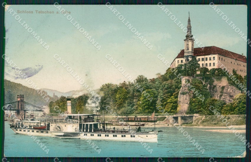 Czech Republic Decin Tetschen Schloss Elbe AK ansichtskarten XC8167 – fronte