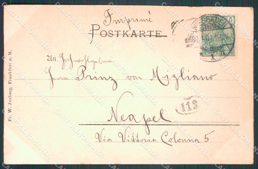 Deutschland Hessen Wiesbaden Kochbrunnen CREASED AK ansichtskarten XC8176 – retro