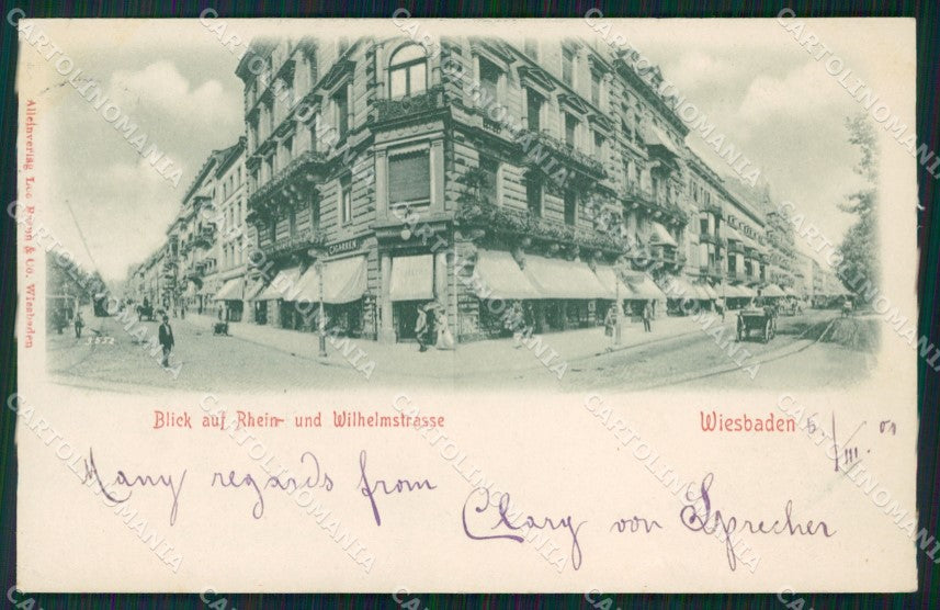 Deutschland Hessen Wiesbaden Blick auf Rhein AK ansichtskarten XC8197 – fronte