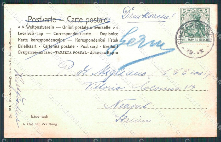 Deutschland Thuringen Eisenach CREASE AK ansichtskarten XC8205 – retro