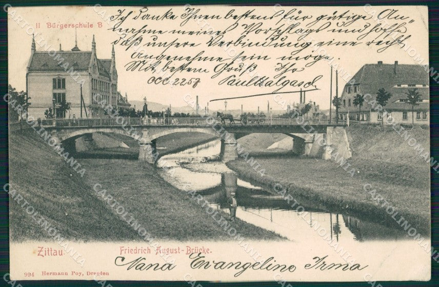Deutschland Sachsen Zittau Friedrich August Brucke AK ansichtskarten XC8216 – fronte