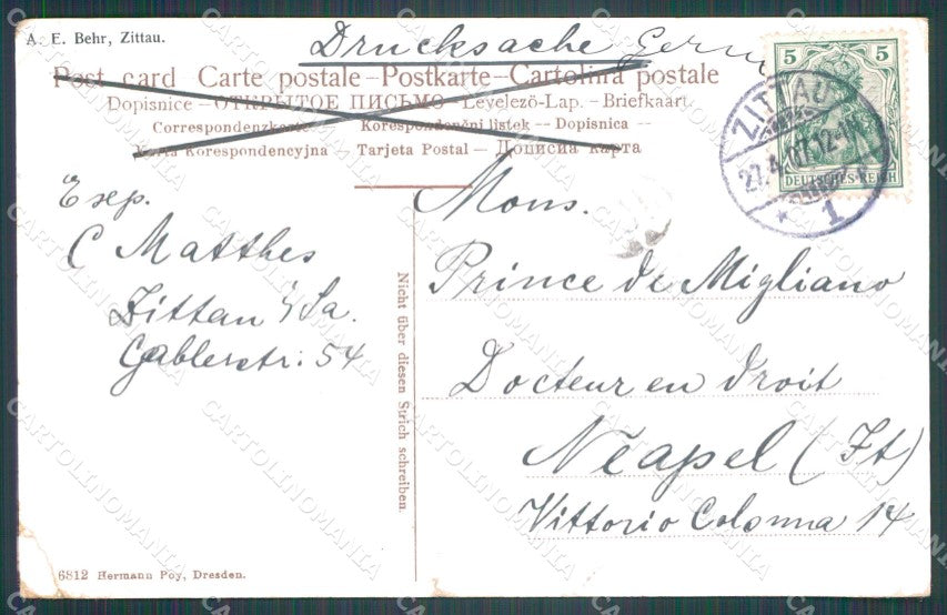 Deutschland Sachsen Zittau CORNER CREASED AK ansichtskarten XC8227 – retro