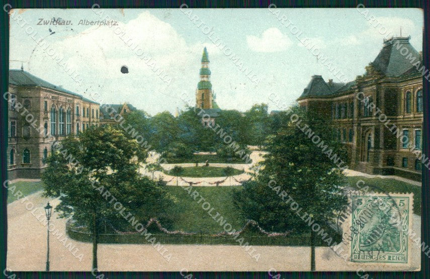 Deutschland Sachsen Zwickau Albertplatz TEAR AK ansichtskarten XC8248 – fronte