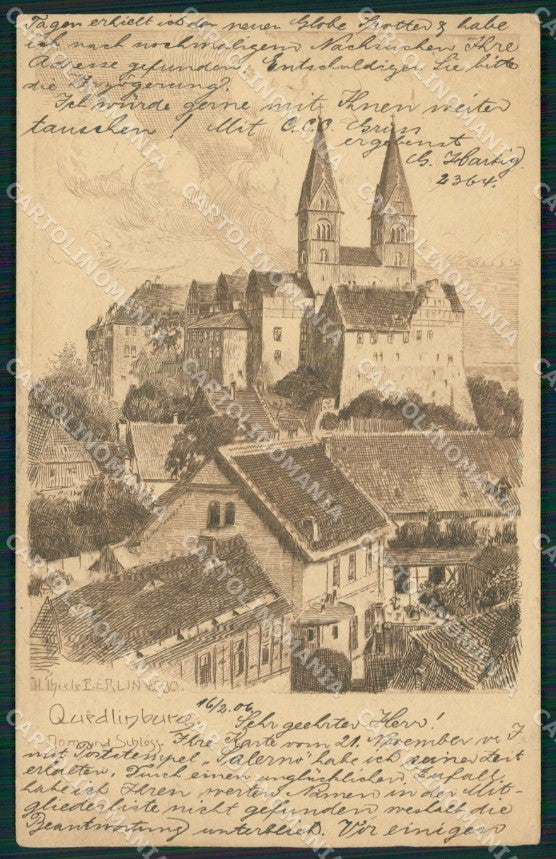 Deutschland Sachsen Anhalt Quedlinburg Schloss AK ansichtskarten XC8267 – fronte