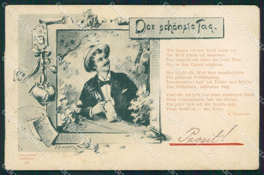 Motive Bier Braunstein Pferde AK ansichtskarten XC8271 – fronte