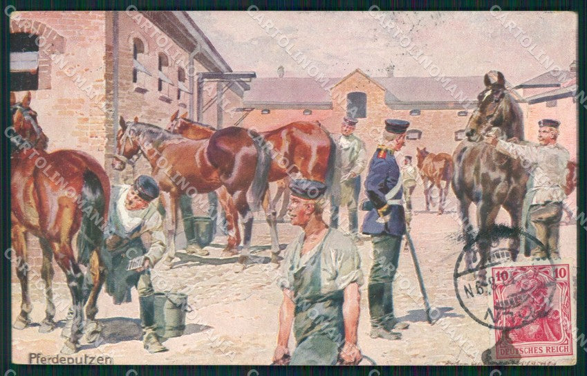 Motive Militar Pferde AK ansichtskarten XC8273 – fronte
