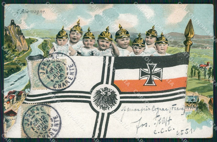 Motive Militar Deutsch Flagge Kinder AK ansichtskarten XC8279 – fronte