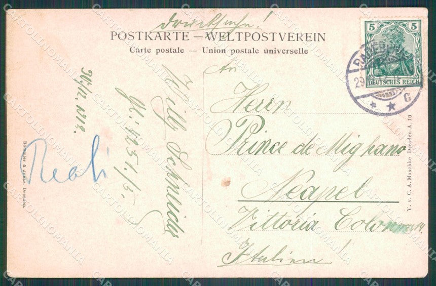Deutschland Sachsen Royalty Friedrich August ABRADED AK ansichtskarten XC8284 – retro