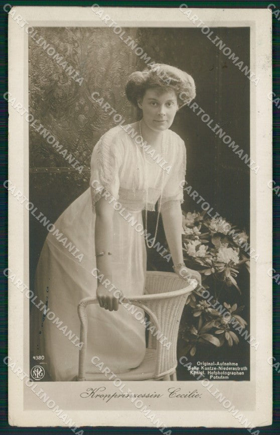 Motive Royalty Kronprinzessin Cecilie Real Photo RPPC AK ansichtskarten XC8287 – fronte