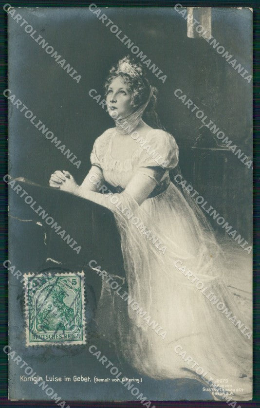 Motive Royalty Konigin Luise im Gebet Real Photo RPPC AK ansichtskarten XC8288 – fronte
