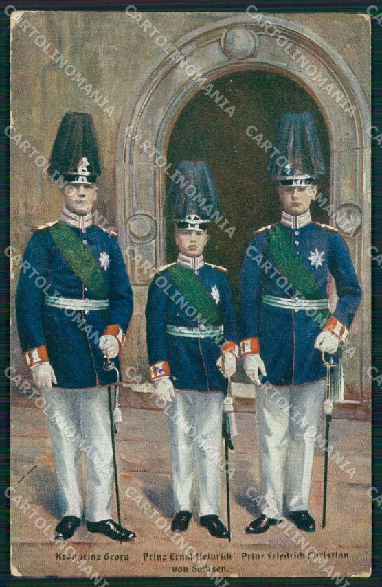 Motive Royalty Sachsen Kronprinz Georg Ernst Heinrich Friedrich AK XC8303 – fronte