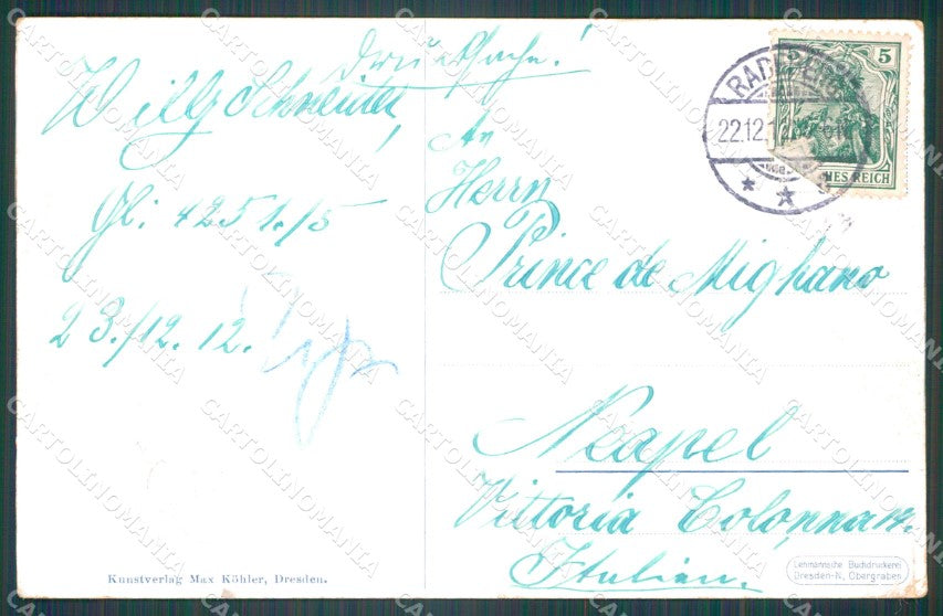 Motive Royalty Sachsen Kronprinz Georg Ernst Heinrich Friedrich AK XC8303 – retro