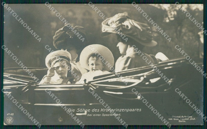 Motive Royalty die sohne des kronprinzenpaares RPPC AK ansichtskarten XC8317 – fronte