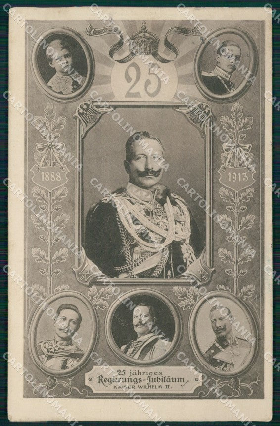 Motive Royalty Kaiser Wilhelm II Jubilaum AK ansichtskarten XC8324 – fronte