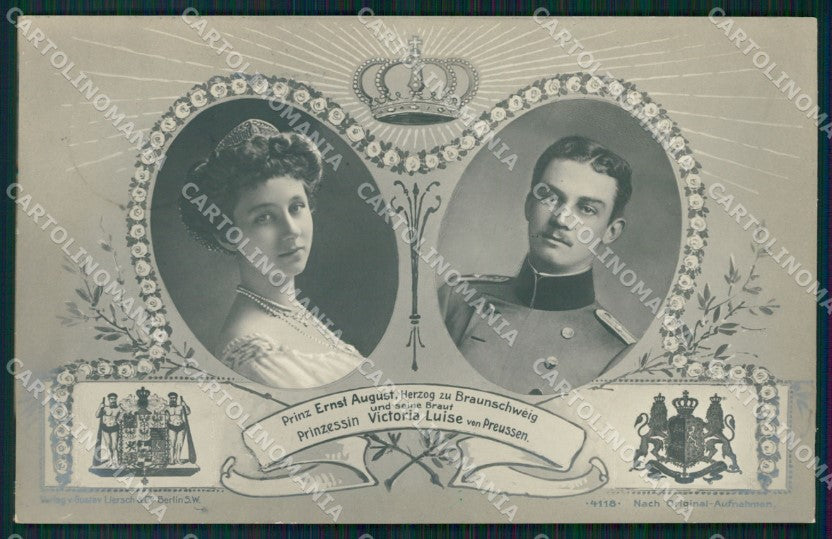 Motive Royalty Prinz Ernst August Vistoria Luise RPPC AK ansichtskarten XC8327 – fronte