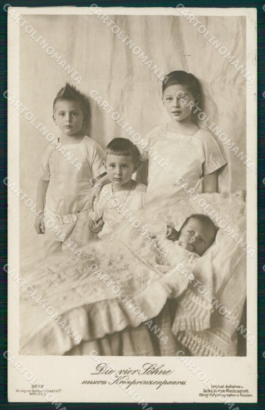 Motive Royalty die sohne des kronprinzenpaares RPPC AK ansichtskarten XC8331 – fronte