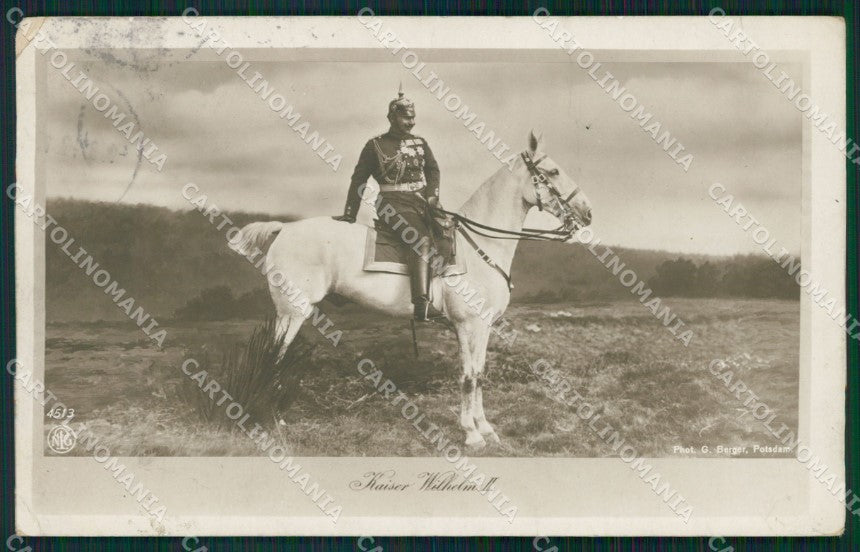Motive Royalty Kaiser Wilhelm II Horse Real Photo RPPC AK ansichtskarten XC8339 – fronte