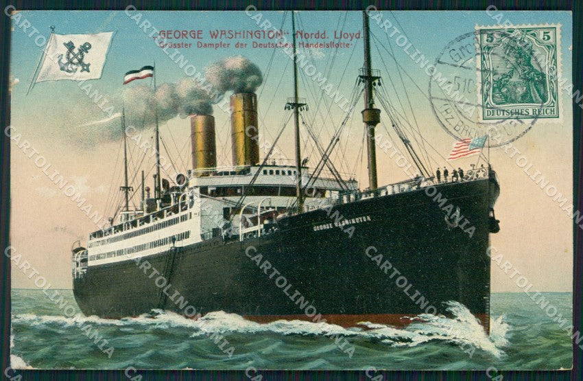 Motive Schiff George Washington Nordd Lloyd AK ansichtskarten XC8345 – fronte