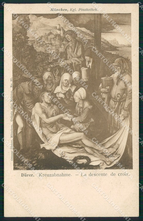 Motive Pinakothek Munchen Durer Kreuzabnahme AK ansichtskarten XC8354 – fronte
