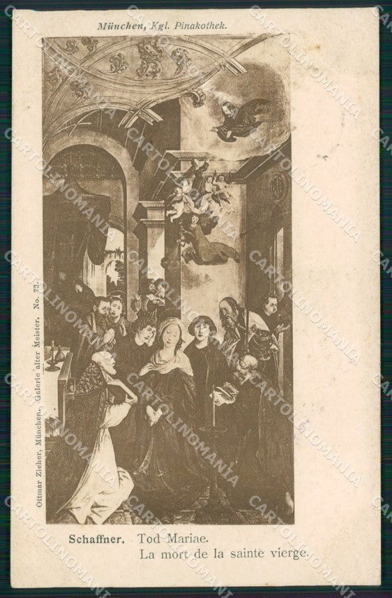 Motive Pinakothek Munchen Schaffner Tod Mariae AK ansichtskarten XC8356 – fronte