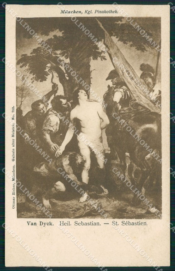 Motive Pinakothek Munchen Van Dyck Heil Sebastian AK ansichtskarten XC8357 – fronte