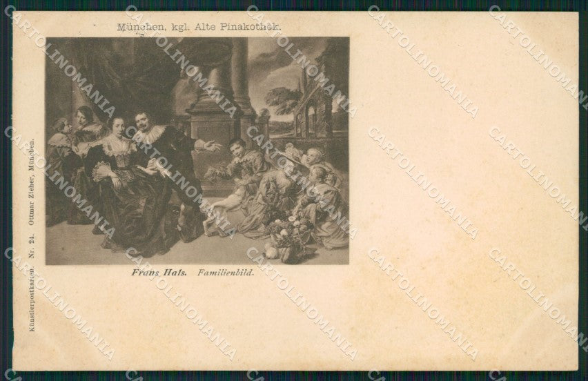 Motive Pinakothek Munchen Frans Hals Familienbild AK ansichtskarten XC8362 – fronte
