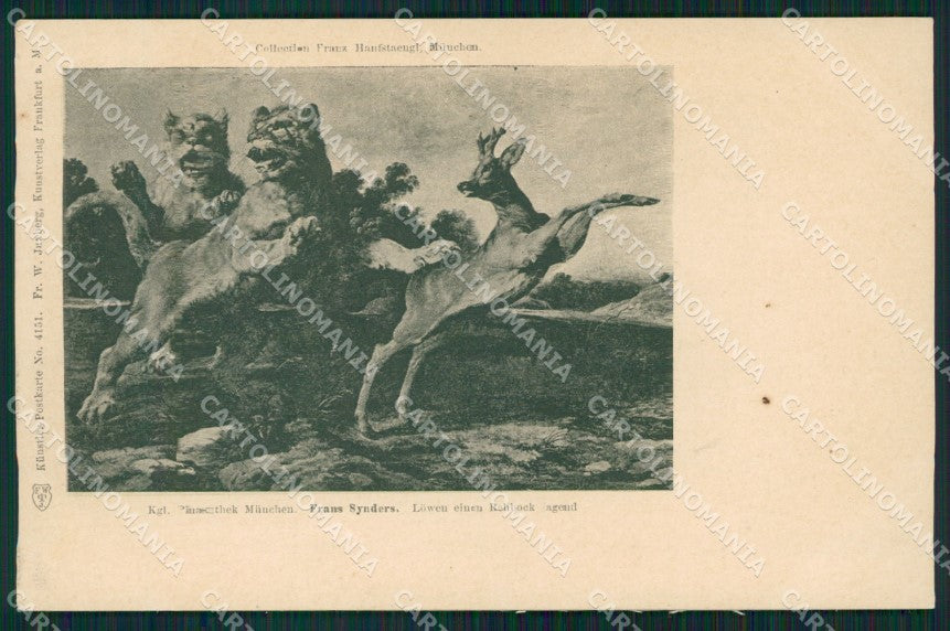 Motive Pinakothek Munchen Frans Synders Lowin AK ansichtskarten XC8367 – fronte
