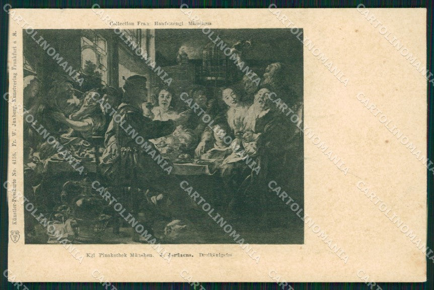Motive Pinakothek Munchen Jordaens AK ansichtskarten XC8374 – fronte