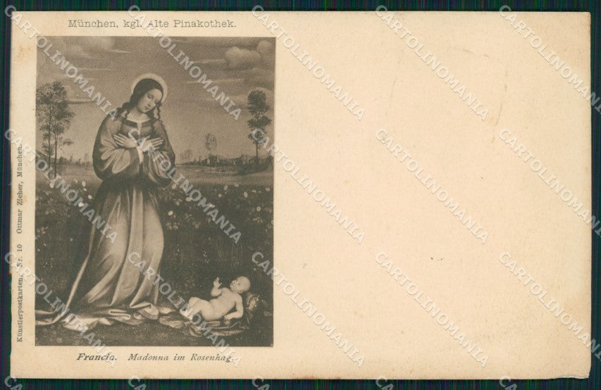 Motive Pinakothek Munchen Francia Madonna im Rosenhag AK ansichtskarten XC8376 – fronte
