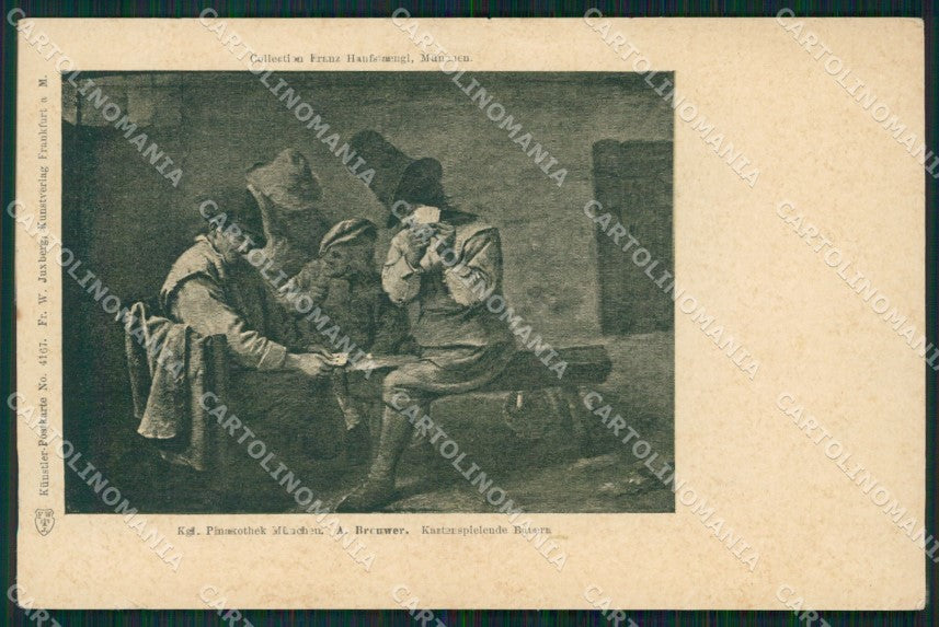 Motive Pinakothek Munchen Brouwer Playng Cards AK ansichtskarten XC8381 – fronte