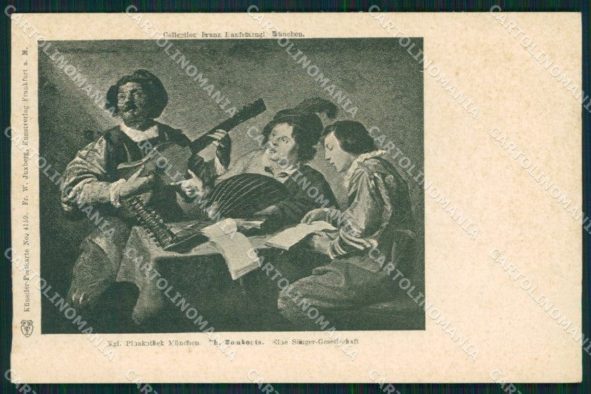 Motive Pinakothek Munchen Rombouts Mandolino AK ansichtskarten XC8382 – fronte