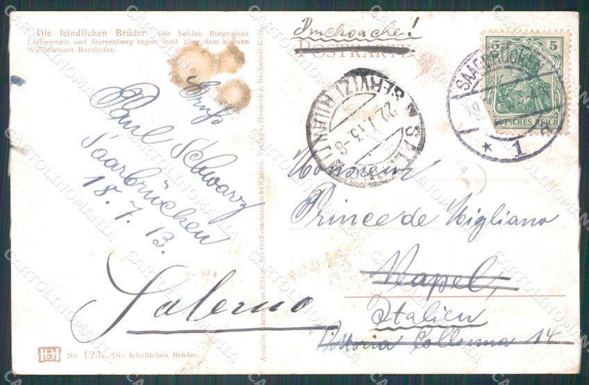 Deutschland Rheinland Pfalz Kamp Bornhofen CREASED AK ansichtskarten XC8392 – retro