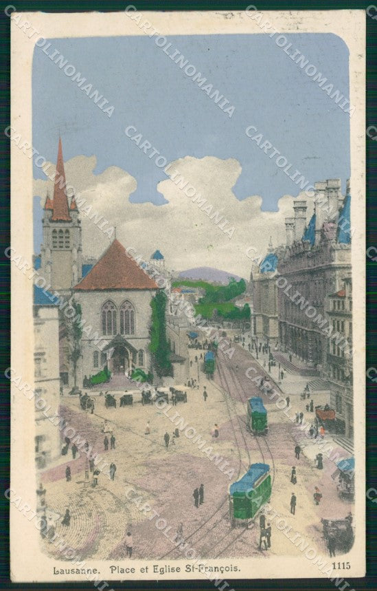 Swiss Schweiz Waadt Lausanne Place St Francois AK ansichtskarten XC8402 – fronte