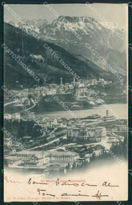 Swiss Schweiz Graubunden St Moritz AK ansichtskarten XC8408 – fronte