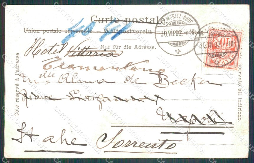 Swiss Schweiz Graubunden St Moritz AK ansichtskarten XC8408 – retro